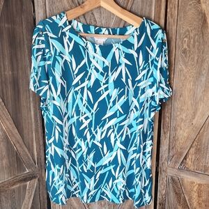 Liz Claiborne Womens Short Sleeve Blouse